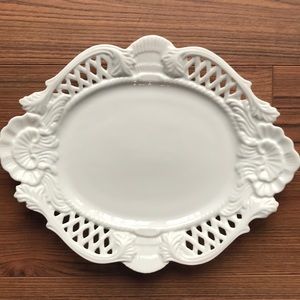 Bone China serving platter oval-NWOT